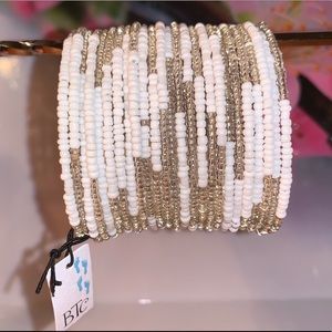 Beaded cuff bracelet